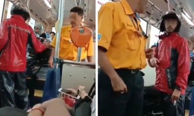 Bus Driver Helps Motorcyclist