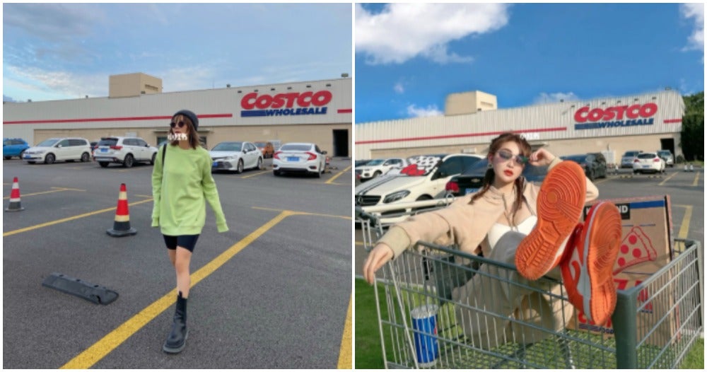 Influencers in Shanghai are posing at Costco, pretending they're