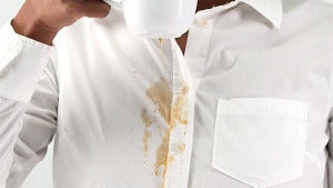 coffee stained shirt