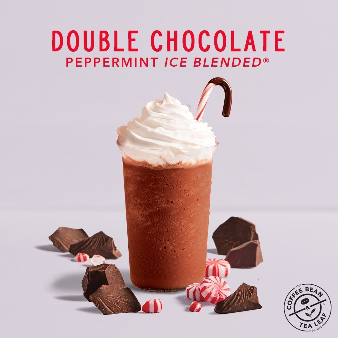 CoffeeBeanHols2021 Double chocolate peppermint ice blended