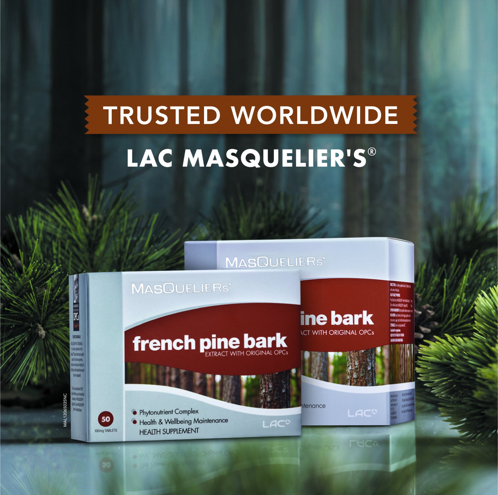 LAC MASQUELIER S® French Pine Bark Extract 100mg 50 tablets