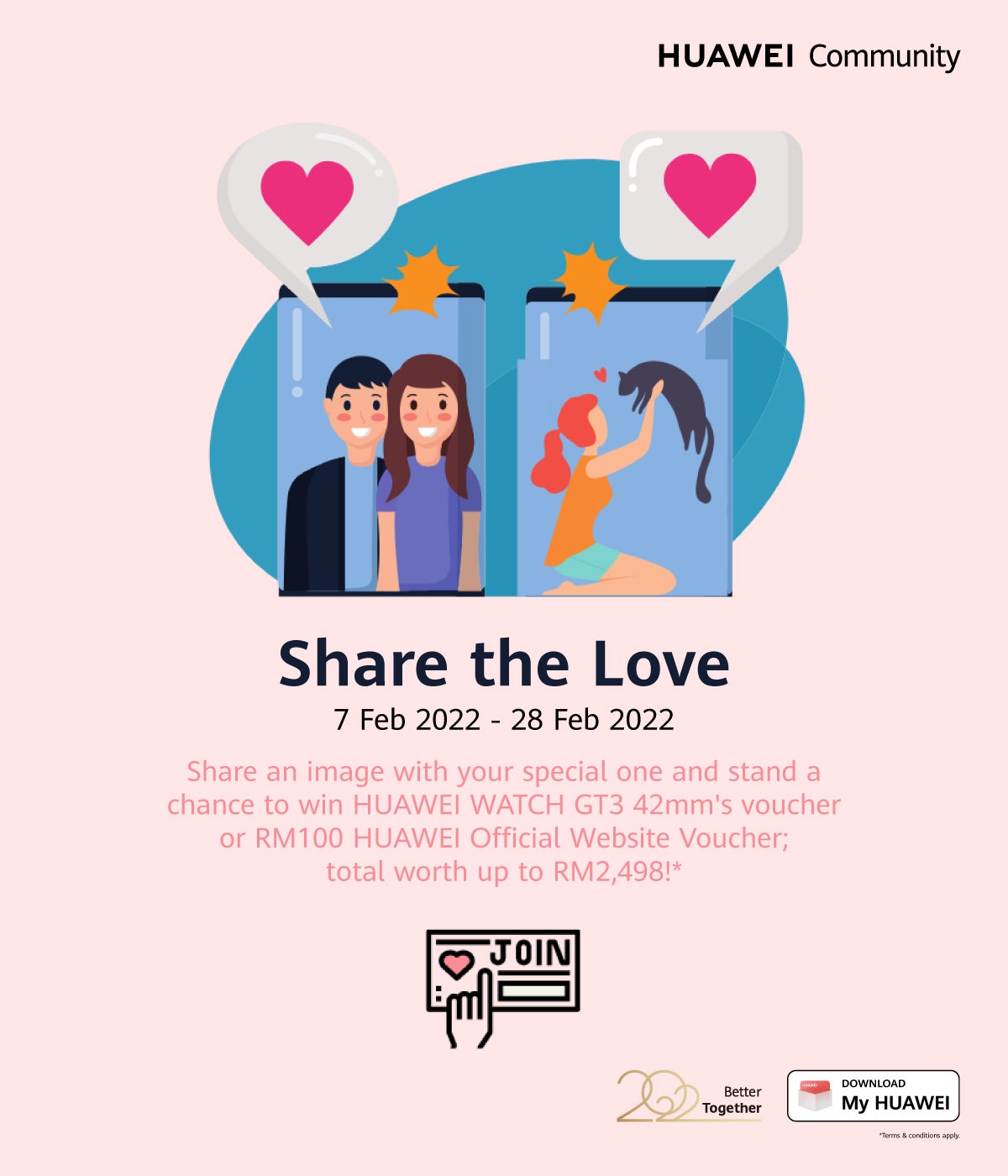 HUAWEI sharethelove x huawei comunity social post 1