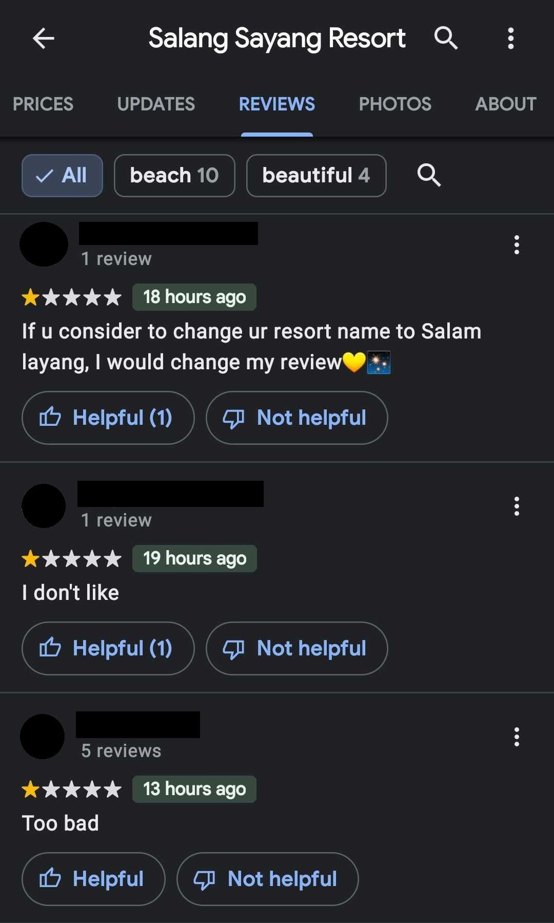 Salang Sayang Resort Spm Students Google Bad Reviews 5