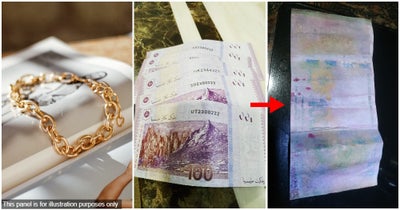 Counterfeit-Bills-To-Buy-Gold-Bracelet