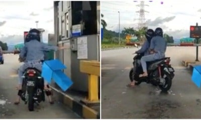 Motorcyclist Pay Toll