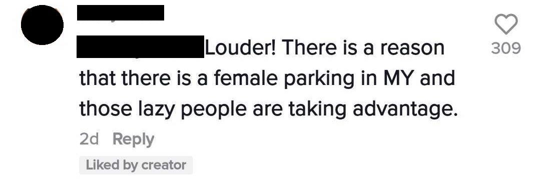 ladies parking comments 2