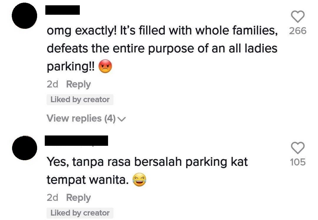 ladies parking comments 3