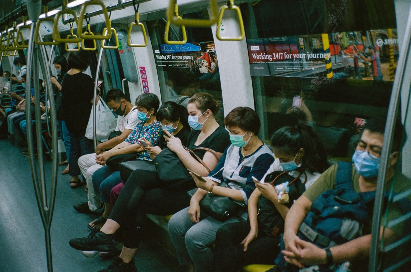 Singaporeans In Train