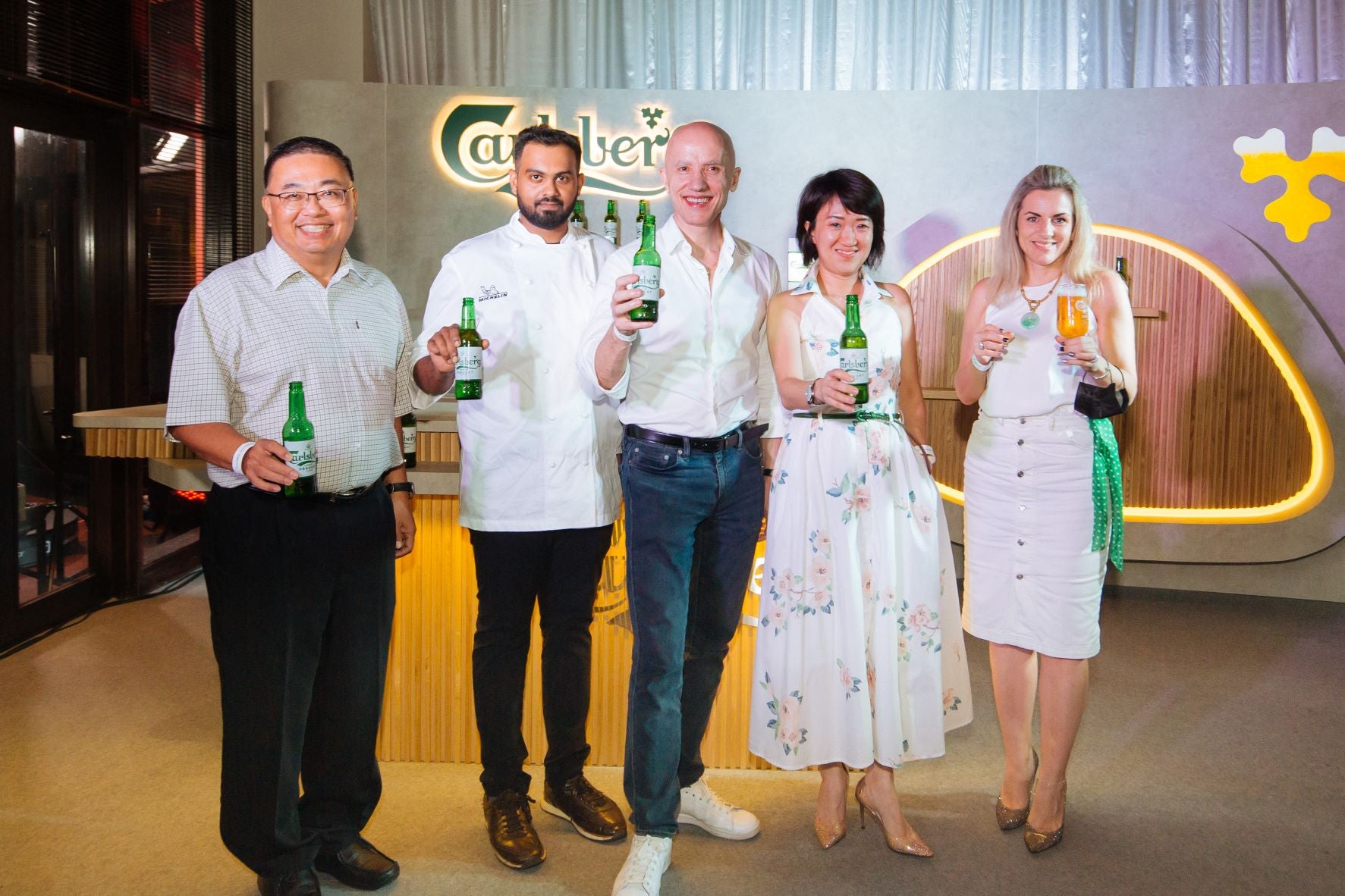 CarlsbergSpicy Chef Mano and Management Team