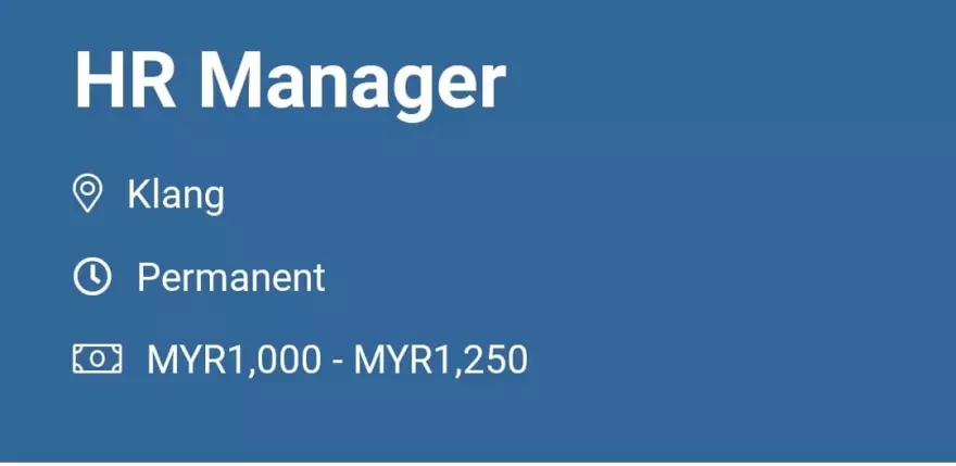 Hr Manager Hire 1K Klang
