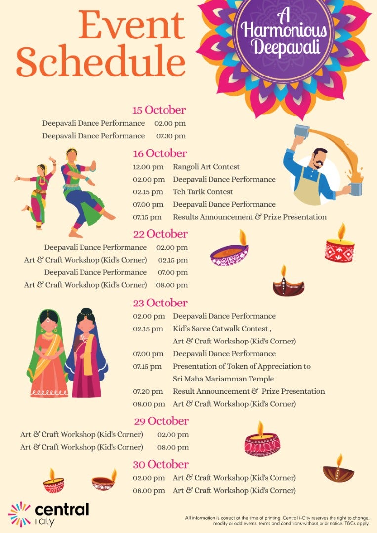 A Harmonious Deepavali 2022 Event Schedule