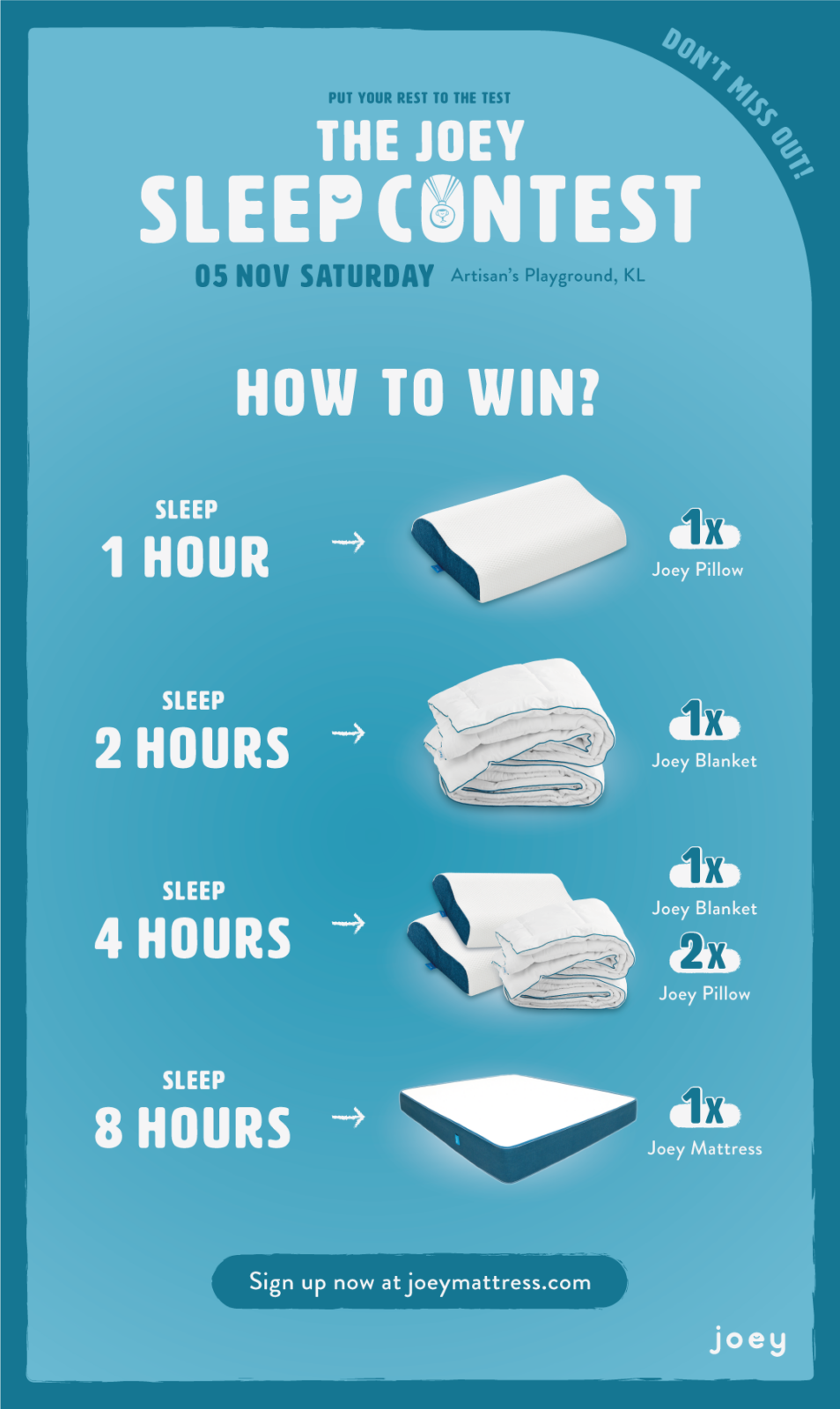 Joey Mattress Sleep Contest 1