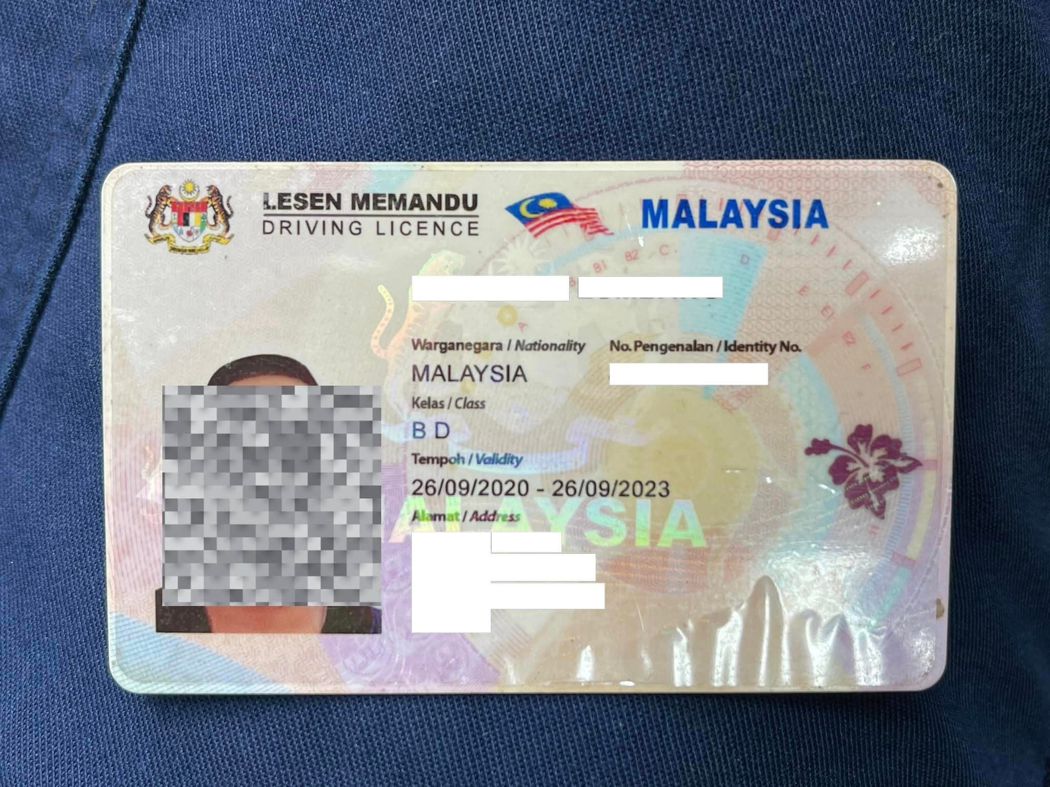 Fake Malaysian license 2
