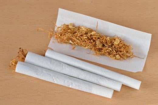 cigarette paper and tobacco
