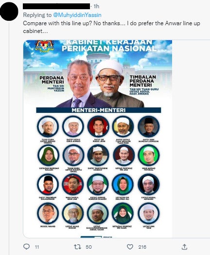 Muhyiddin Bash Anwar Cabinet 3