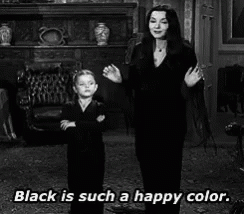black black is such a happy color