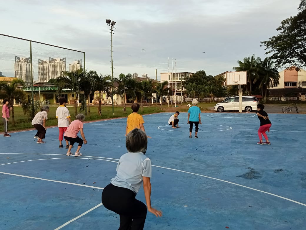 11 The Senior Citizens having their final exercises on the basketball court before the 7 days deadline imposed by Ukrc 3rd Feb 2023