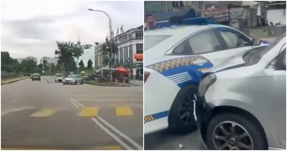 Accident Police Car U Turn