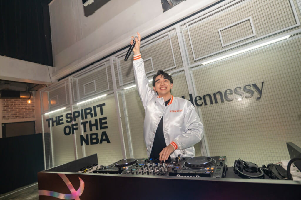 Hennessy x NBA DJ Perry Kuan spinning for the audience. He will spin again on 1 June