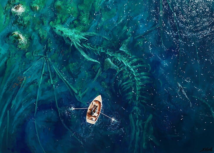 fantasy dragon boat wallpaper preview