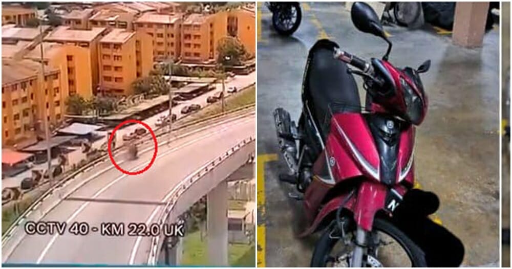 motorcyclist against traffic
