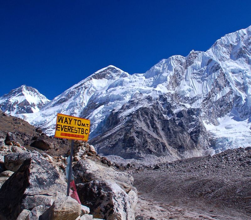 Mount Everest Sign
