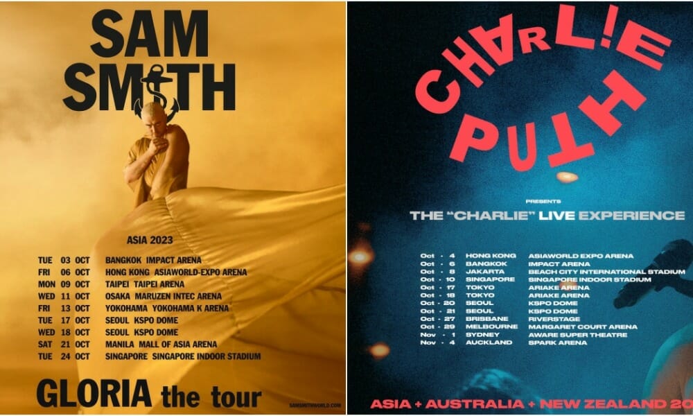 Singers Sam Smith & Charlie Puth Announce Asia Tour, Skipping Malaysia ...