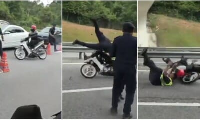 Abang Jpj Got Banged By Motorcyclist