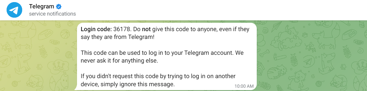 telegram otp scam