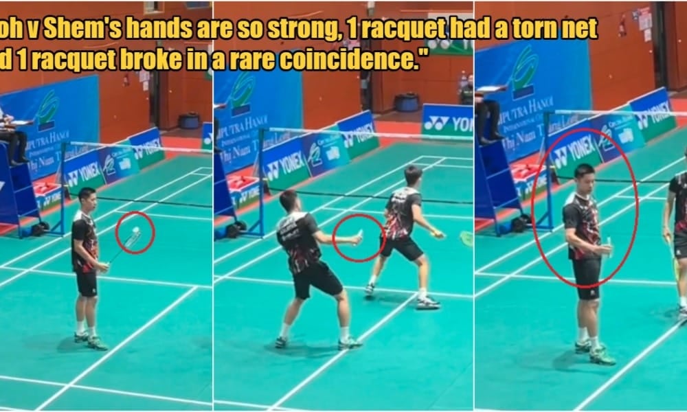 Double Whammy! M'sian Badminton Player's 2 Racquets Break in Different ...