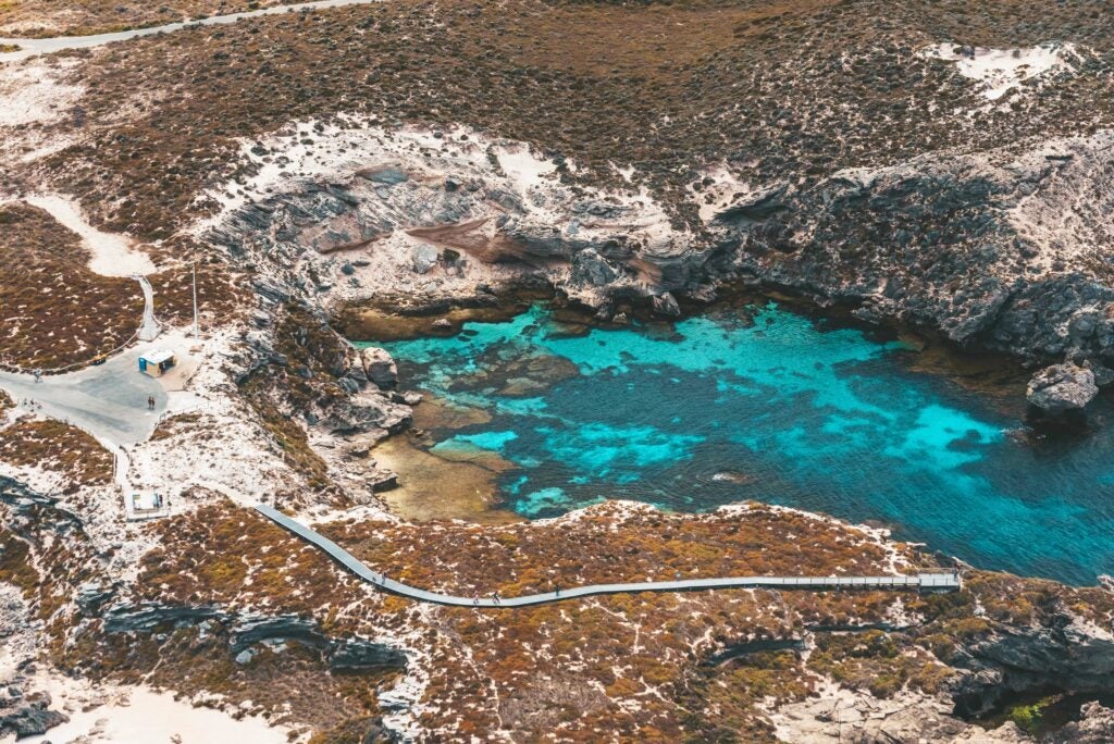 117843 Aerial View Of The West End Boardwalk And Viewing Platform Rottnest Island Credit Tourism Western Australia