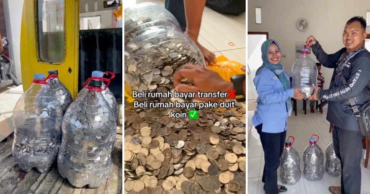 Indonesian Apam Balik Seller Pays House Downpayment Using RM13k in Coins He Saved Over 3 Years