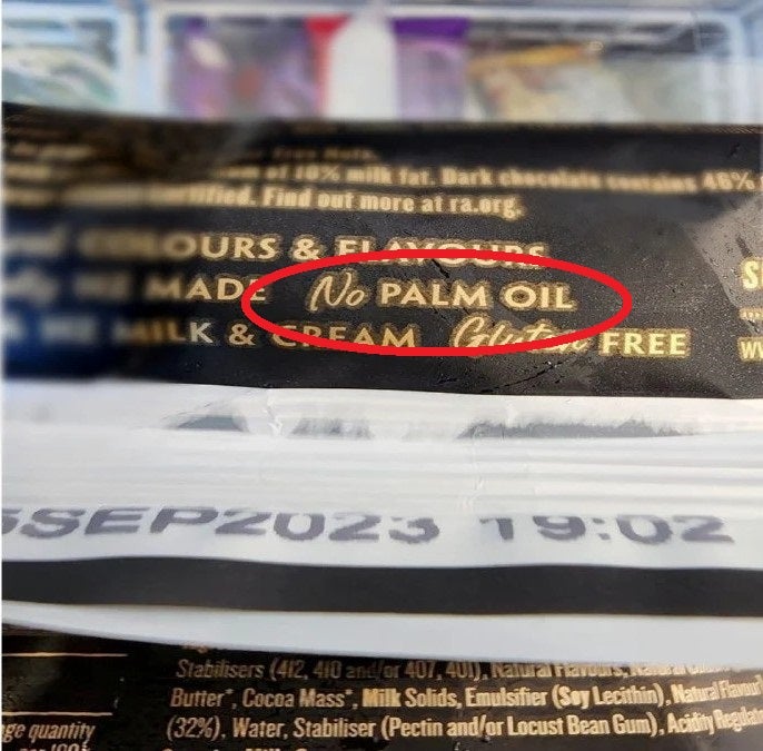 No Palm Oil On Ice Cream