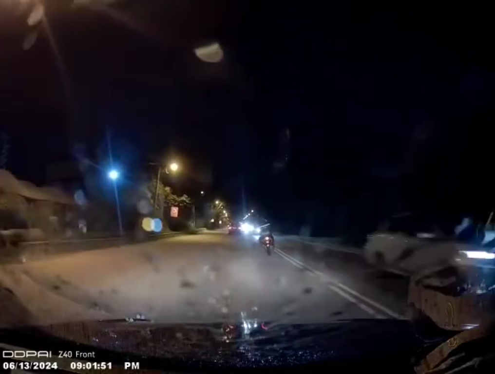 Motorcyclist Hit Pothole 2