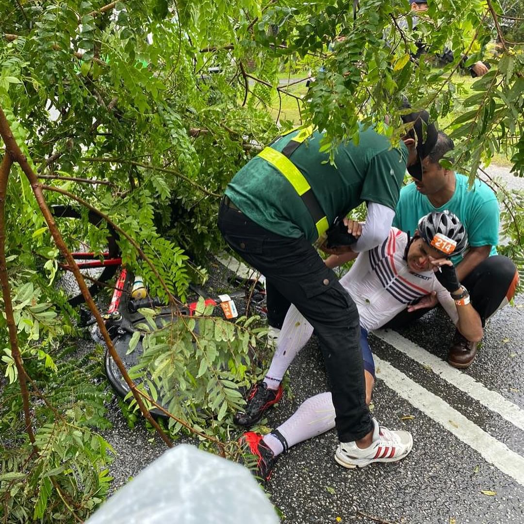 From Crashing Into A Fallen Treeswipe Lefttosyed Saddiq You Are An Ironman 🥹When You Fall You Get Back Up Fight From Only Learning To Swim In Februaryfrom Piecing My Very First Second Hand Tt Bike I