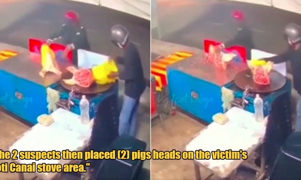 2 Local Men Arrested for Placing Pigs' Heads in Cooking Area of Kajang Food Vendor's Stall