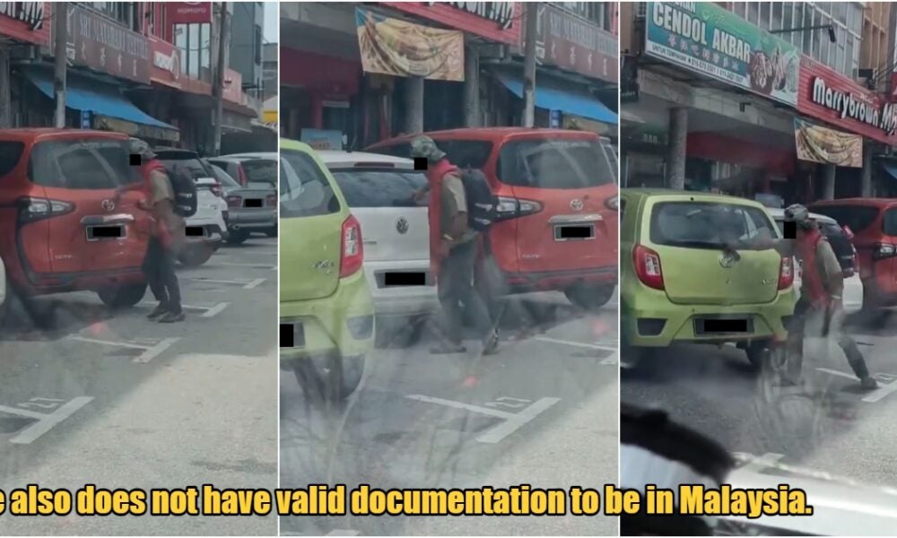 PDRM Arrests 25yo Foreigner Who Went From Car to Car Breaking Off Rear