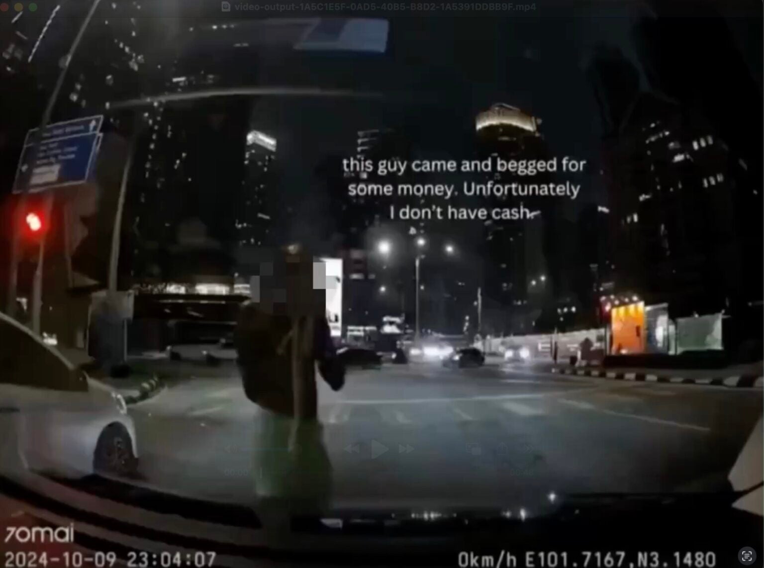WATCH: Beggar Caught on Dashcam Camera Trying to Scam M'sian Driver at ...