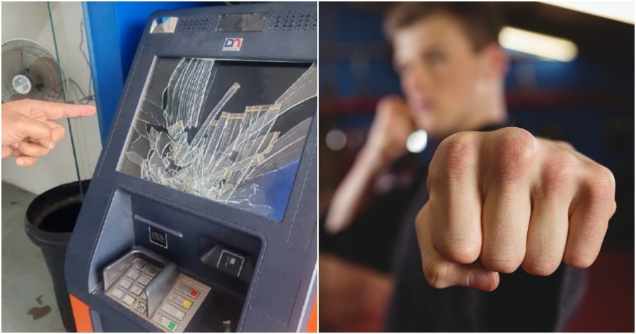 Drunk Man in Sabah Breaks ATM Screen, Surrenders to the Police & Volunteers to Pay for Damage