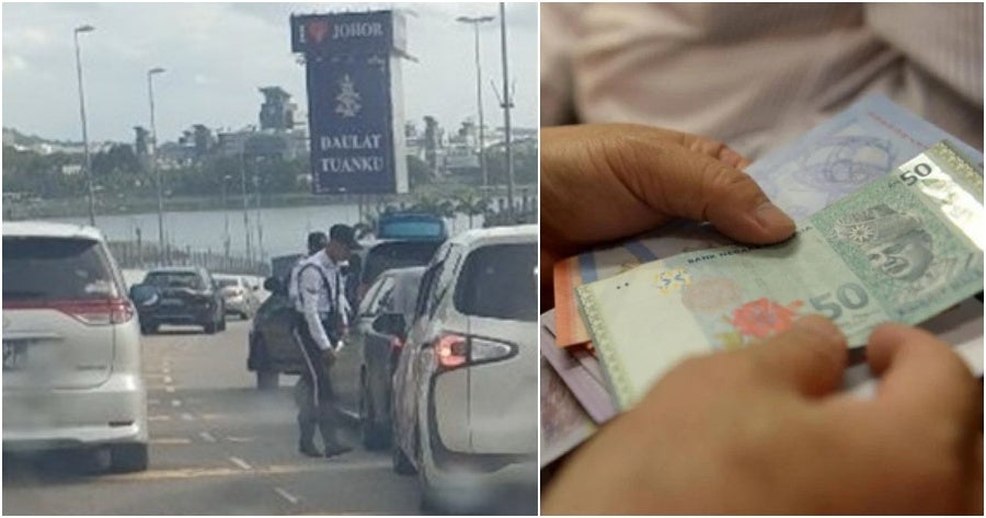 JB Police Deny Accusations of Bribe Taking After Image of Cop Near Causeway Goes Viral