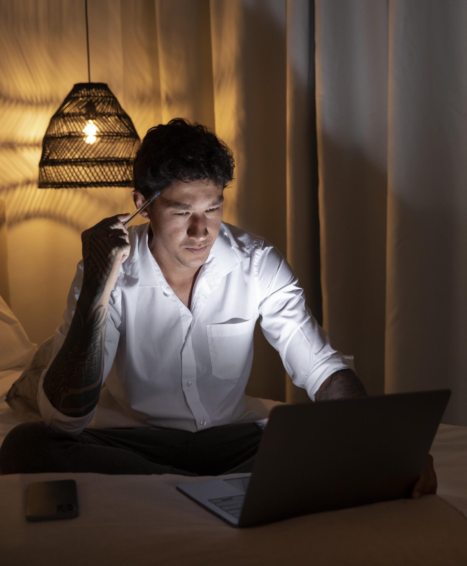 medium shot man working with laptop2