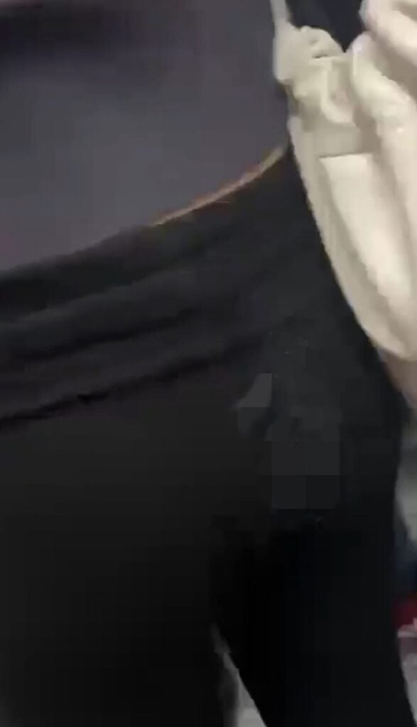 the fluid splashed by the man