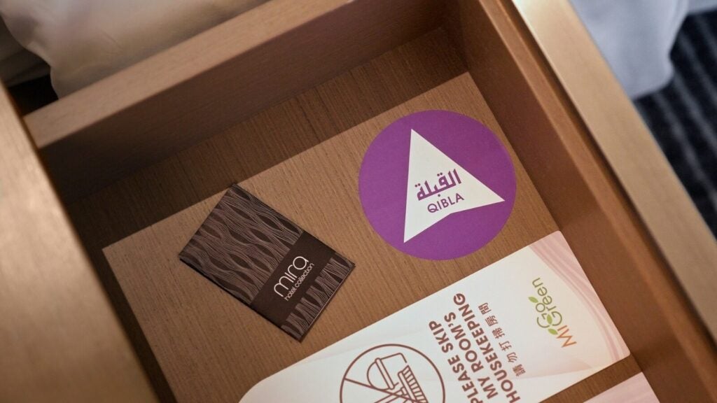 Qibla Information in The Mira Hotel Room