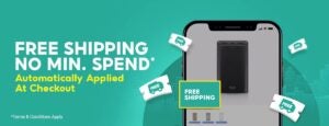 Free Shipping with no minimum spend