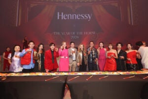 Moet Hennessy Southeast Asia Management Team And Music Video Talents Raise A Glass Before The Lou Hei Toss