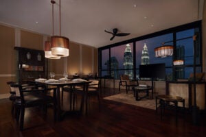 Ruma Suite Living Room Night With Klcc View
