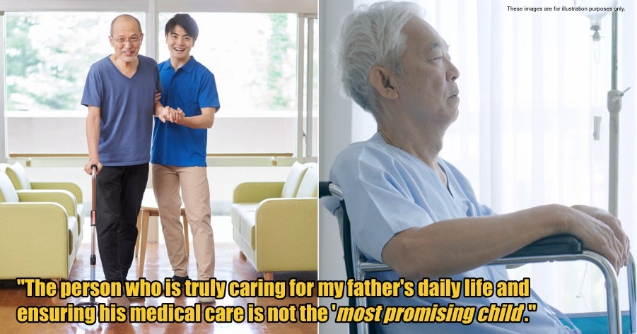 Heartbroken M'sian Shares How 'Golden Child' Sibling Drained Sick Elderly Dad's Savings & Abandoned Him